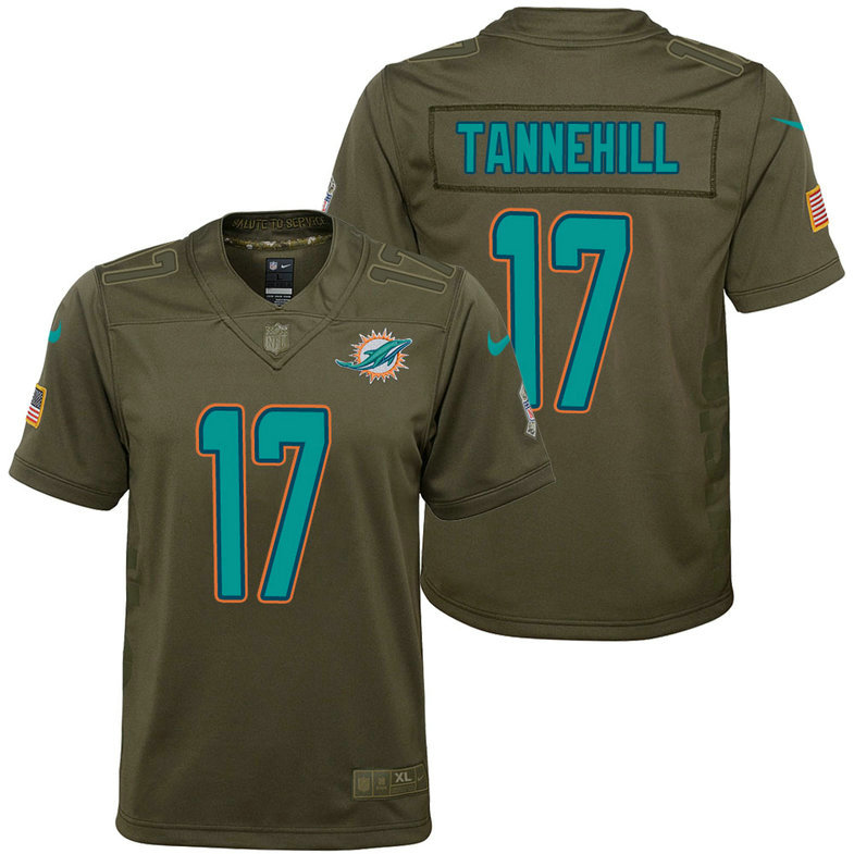 Youth Miami Dolphins Ryan Tannehill Olive 2017 Salute to Service Game Jersey Youth Miami Dolphins Ryan Tannehill Olive 2017 Salute to Service Game Jersey