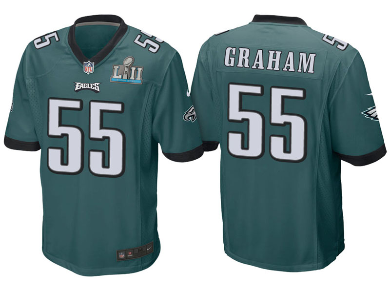 Youth Philadelphia Eagles #55 Brandon Graham Green Super Bowl LII Bound Game Jersey Youth Philadelphia Eagles #55 Brandon Graham Green Super Bowl LII Bound Game Jersey