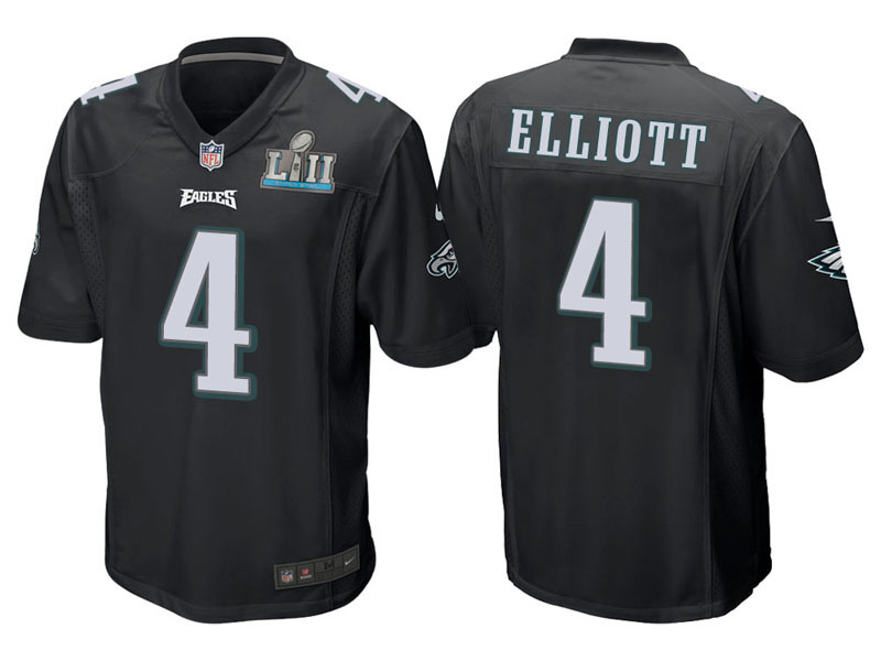 Youth Philadelphia Eagles #4 Jake Elliott Black Super Bowl LII Bound Game Jersey