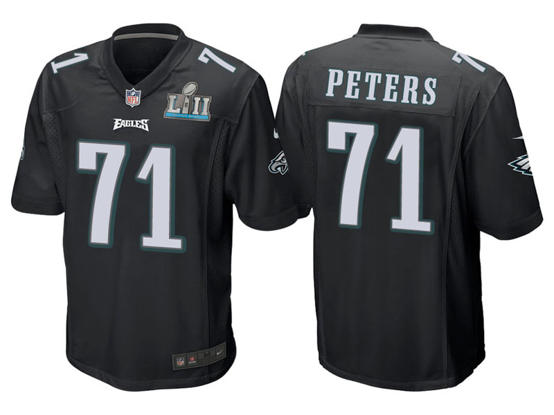 Youth Philadelphia Eagles #71 Jason Peters Black Super Bowl LII Bound Game Jersey Youth Philadelphia Eagles #71 Jason Peters Black Super Bowl LII Bound Game Jersey