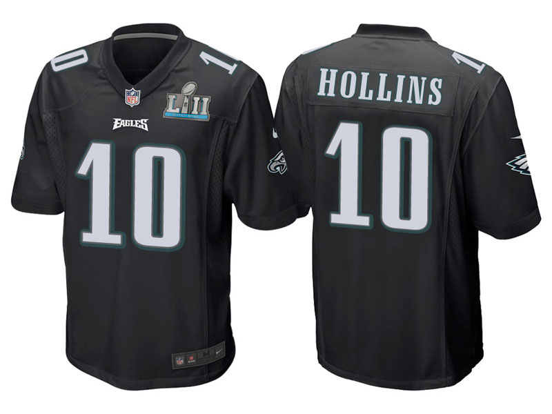 Youth Philadelphia Eagles #10 Mack Hollins Black Super Bowl LII Bound Game Jersey Youth Philadelphia Eagles #10 Mack Hollins Black Super Bowl LII Bound Game Jersey