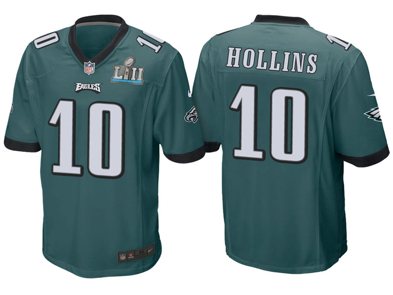 Youth Philadelphia Eagles #10 Mack Hollins Green Super Bowl LII Bound Game Jersey