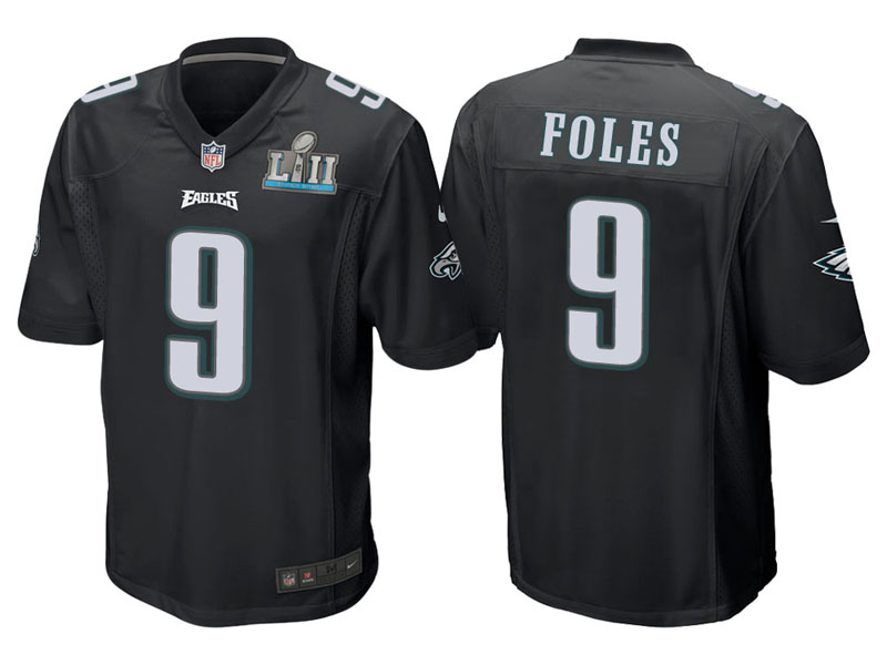 Youth Philadelphia Eagles #9 Nick Foles Black Super Bowl LII Bound Game Jersey Youth Philadelphia Eagles #9 Nick Foles Black Super Bowl LII Bound Game Jersey