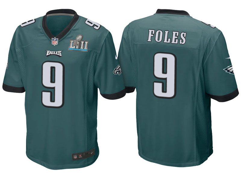 Youth Philadelphia Eagles #9 Nick Foles Green Super Bowl LII Bound Game Jersey Youth Philadelphia Eagles #9 Nick Foles Green Super Bowl LII Bound Game Jersey