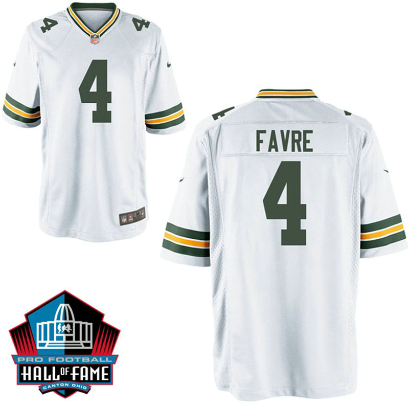 Youth Green Bay Packers #4 Brett Favre White Game Jersey Youth Green Bay Packers #4 Brett Favre White Game Jersey