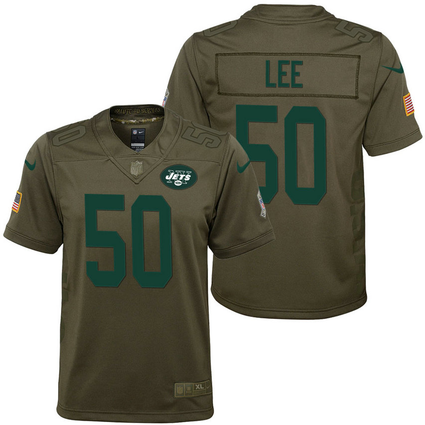 Youth New York Jets Darron Lee Olive 2017 Salute to Service Game Jersey Youth New York Jets Darron Lee Olive 2017 Salute to Service Game Jersey