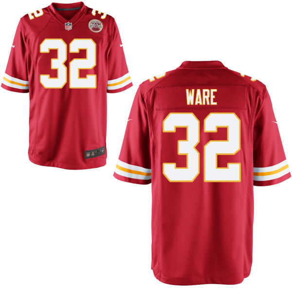 Youth Kansas City Chiefs #32 Spencer Ware Red Game Jersey