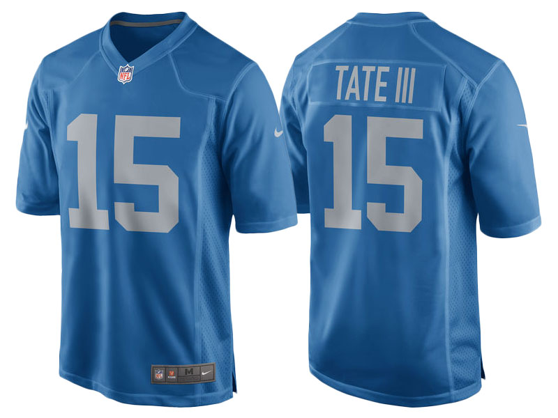 Youth 2017 Detroit Lions #15 Golden Tate Blue Throwback Game New Jersey Youth 2017 Detroit Lions #15 Golden Tate Blue Throwback Game New Jersey