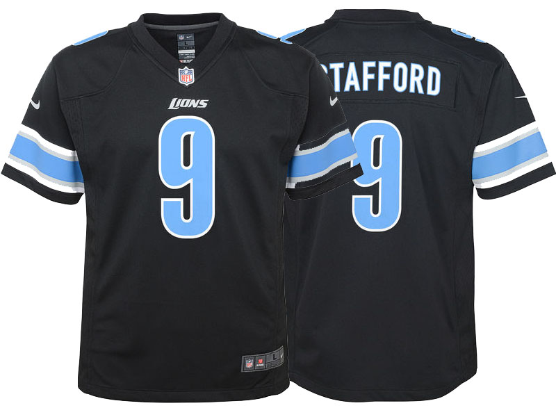 Youth Detroit Lions #9 Matthew Stafford Black Color Rush Game Jersey Youth Detroit Lions #9 Matthew Stafford Black Color Rush Game Jersey