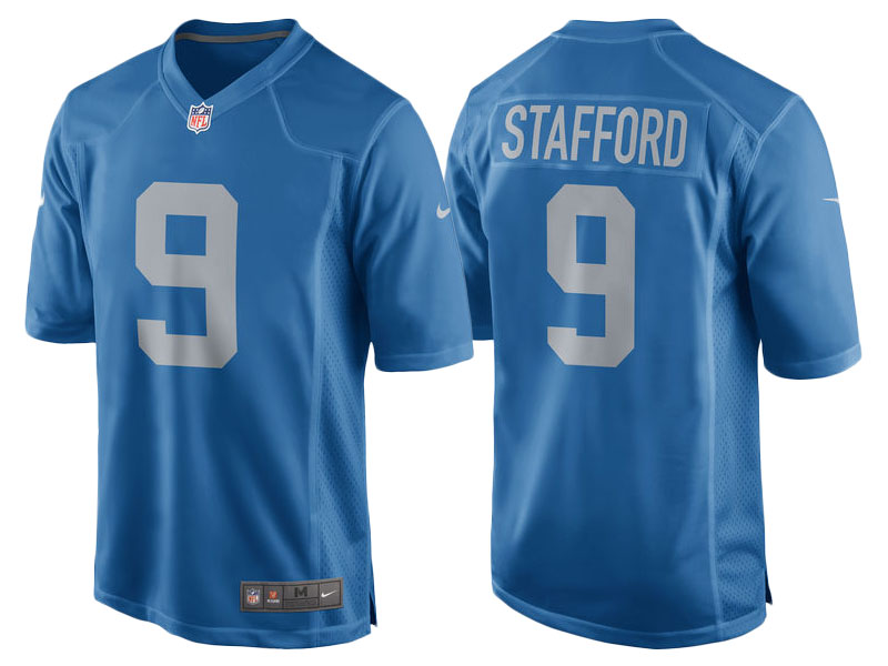 Youth 2017 Detroit Lions #9 Matthew Stafford Blue Throwback Game New Jersey Youth 2017 Detroit Lions #9 Matthew Stafford Blue Throwback Game New Jersey