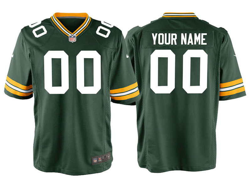 Youth Green Bay Packers Green Game Customized Jersey Youth Green Bay Packers Green Game Customized Jersey