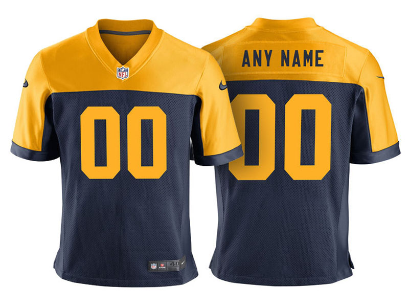 Youth Green Bay Packers Navy Game Customized Jersey Youth Green Bay Packers Navy Game Customized Jersey