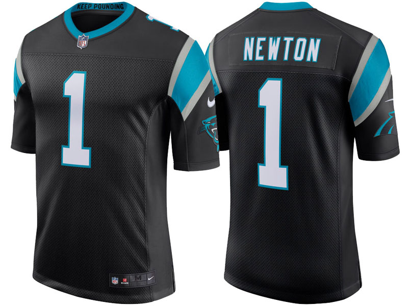 Youth Carolina Panthers #1 Cam Newton Black Classic Limited Player Jersey