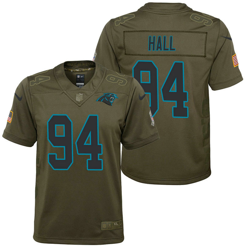 Youth Carolina Panthers Daeshon Hall Olive 2017 Salute to Service Game Jersey Youth Carolina Panthers Daeshon Hall Olive 2017 Salute to Service Game Jersey