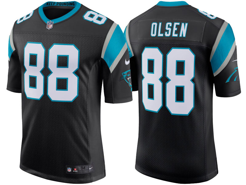 Youth Carolina Panthers #88 Greg Olsen Black Classic Limited Player Jersey
