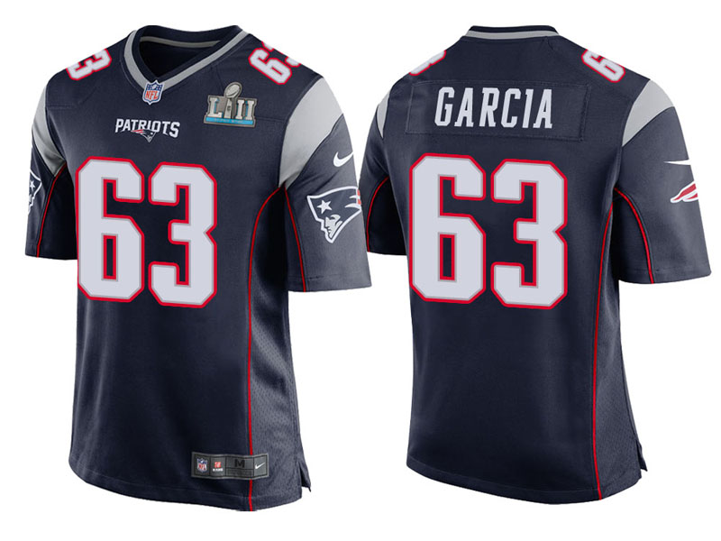Youth New England Patriots #63 Antonio Garcia Navy Super Bowl LII Bound Game Jersey Youth New England Patriots #63 Antonio Garcia Navy Super Bowl LII Bound Game Jersey