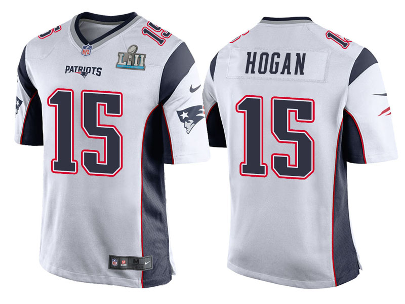 Youth New England Patriots #15 Chris Hogan White Super Bowl LII Bound Game Jersey Youth New England Patriots #15 Chris Hogan White Super Bowl LII Bound Game Jersey