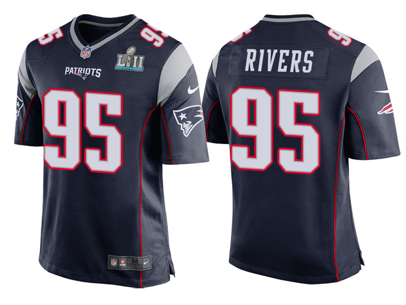 Youth New England Patriots #95 Derek Rivers Navy Super Bowl LII Bound Game Jersey Youth New England Patriots #95 Derek Rivers Navy Super Bowl LII Bound Game Jersey
