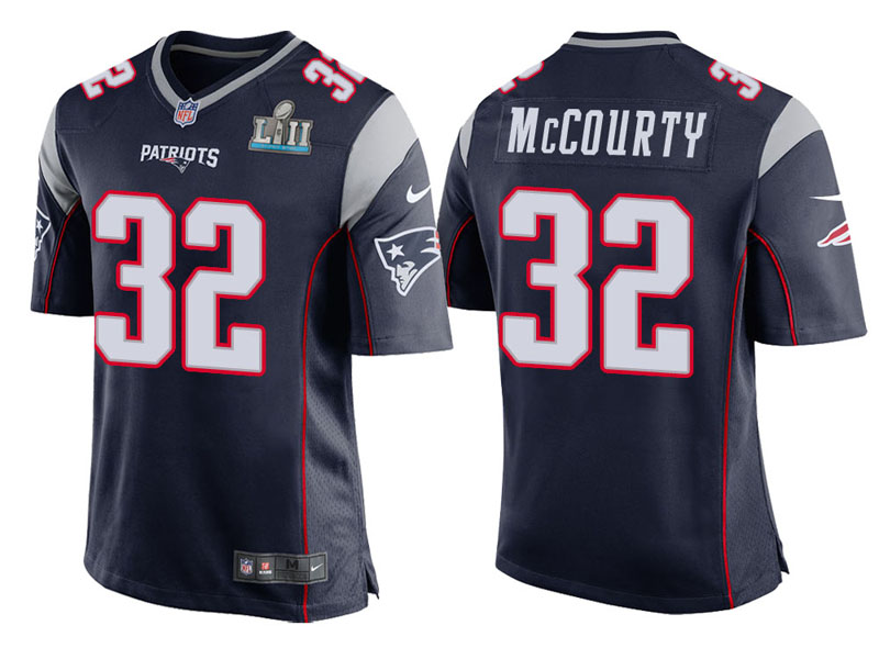 Youth New England Patriots #32 Devin McCourty Navy Super Bowl LII Bound Game Jersey