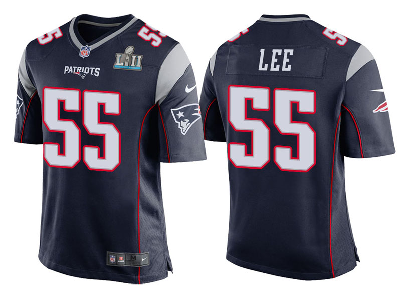 Youth New England Patriots #55 Eric Lee Navy Super Bowl LII Bound Game Jersey Youth New England Patriots #55 Eric Lee Navy Super Bowl LII Bound Game Jersey