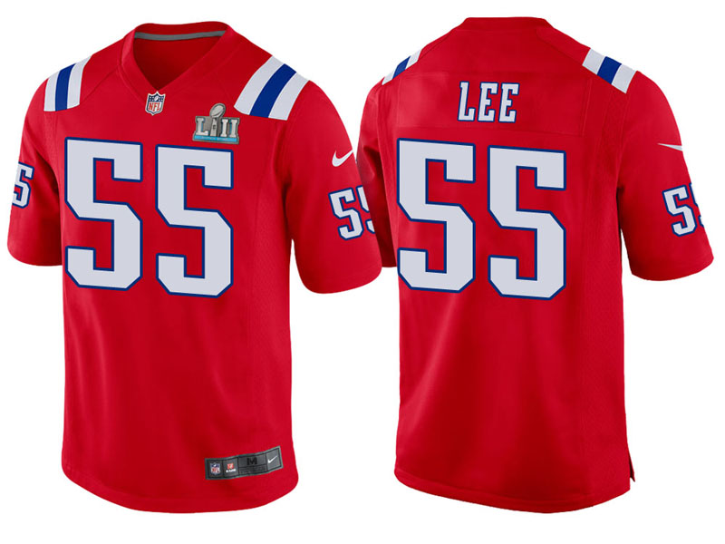 Youth New England Patriots #55 Eric Lee Red Super Bowl LII Bound Game Jersey Youth New England Patriots #55 Eric Lee Red Super Bowl LII Bound Game Jersey