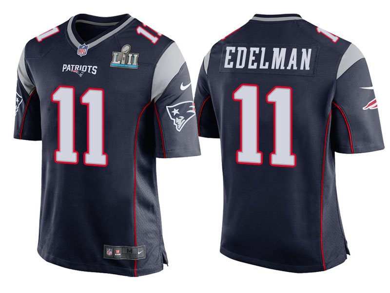 Youth New England Patriots #11 Julian Edelman Navy Super Bowl LII Bound Game Jersey Youth New England Patriots #11 Julian Edelman Navy Super Bowl LII Bound Game Jersey