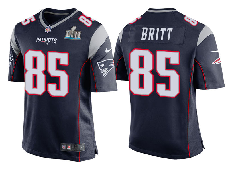 Youth New England Patriots #85 Kenny Britt Navy Super Bowl LII Bound Game Jersey Youth New England Patriots #85 Kenny Britt Navy Super Bowl LII Bound Game Jersey