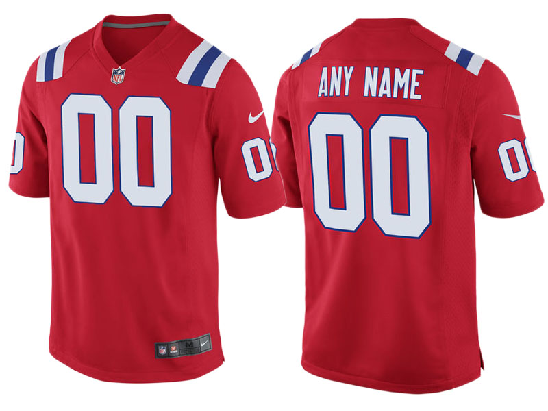 Youth New England Patriots Red Throwback Game Customized Jersey Youth New England Patriots Red Throwback Game Customized Jersey