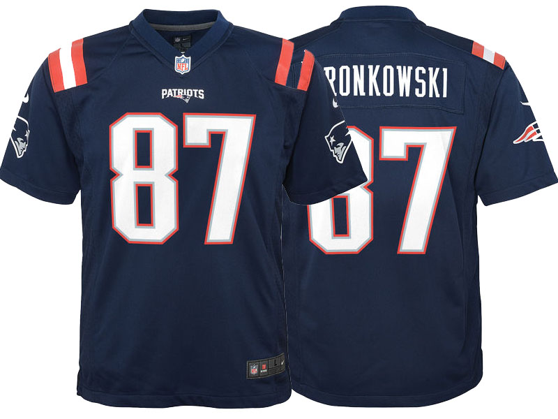 Youth New England Patriots #87 Rob Gronkowski Navy Color Rush Game Jersey Youth New England Patriots #87 Rob Gronkowski Navy Color Rush Game Jersey