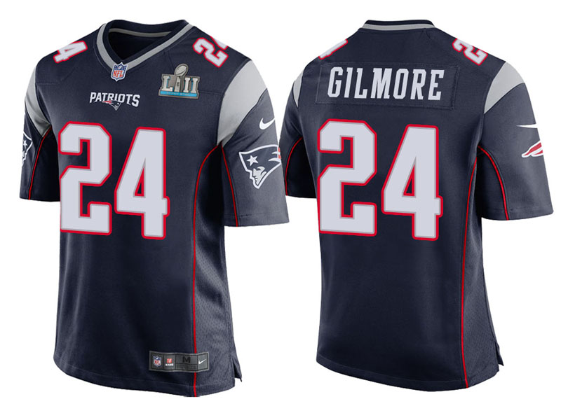Youth New England Patriots #24 Stephon Gilmore Navy Super Bowl LII Bound Game Jersey Youth New England Patriots #24 Stephon Gilmore Navy Super Bowl LII Bound Game Jersey