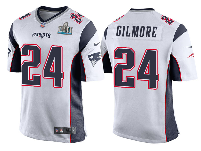 Youth New England Patriots #24 Stephon Gilmore White Super Bowl LII Bound Game Jersey Youth New England Patriots #24 Stephon Gilmore White Super Bowl LII Bound Game Jersey