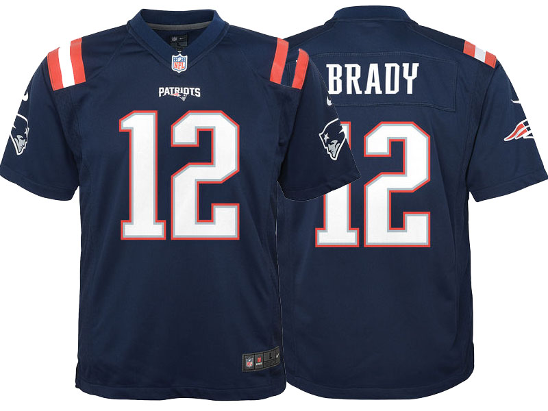 Youth New England Patriots #12 Tom Brady Navy Color Rush Game Jersey Youth New England Patriots #12 Tom Brady Navy Color Rush Game Jersey