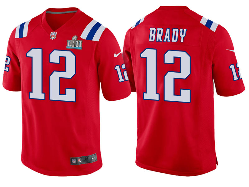 Youth New England Patriots #12 Tom Brady Red Super Bowl LII Bound Game Jersey Youth New England Patriots #12 Tom Brady Red Super Bowl LII Bound Game Jersey
