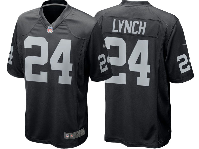 Youth Oakland Raiders #24 Marshawn Lynch Black Game Jersey Youth Oakland Raiders #24 Marshawn Lynch Black Game Jersey