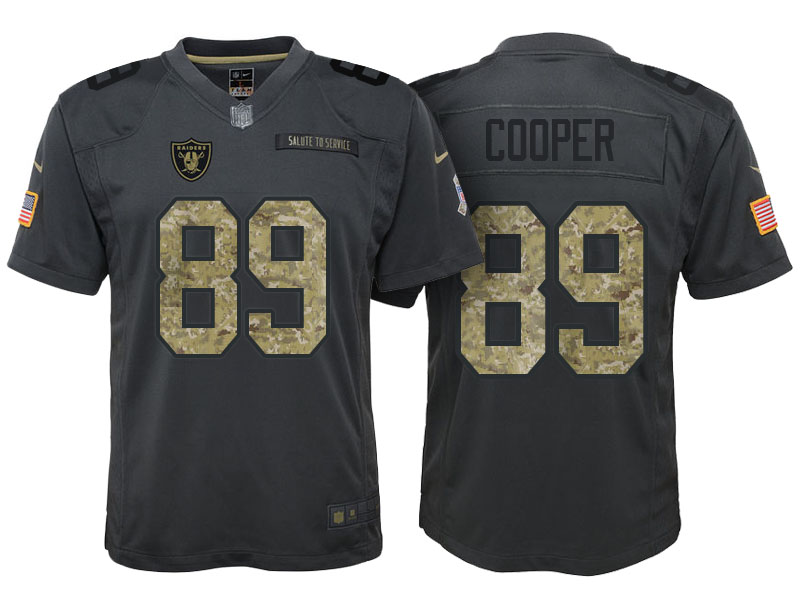 Youth Oakland Raiders #89 Amari Cooper Camo Anthracite 2016 Salute to Service Game Jersey Youth Oakland Raiders #89 Amari Cooper Camo Anthracite 2016 Salute to Service Game Jersey