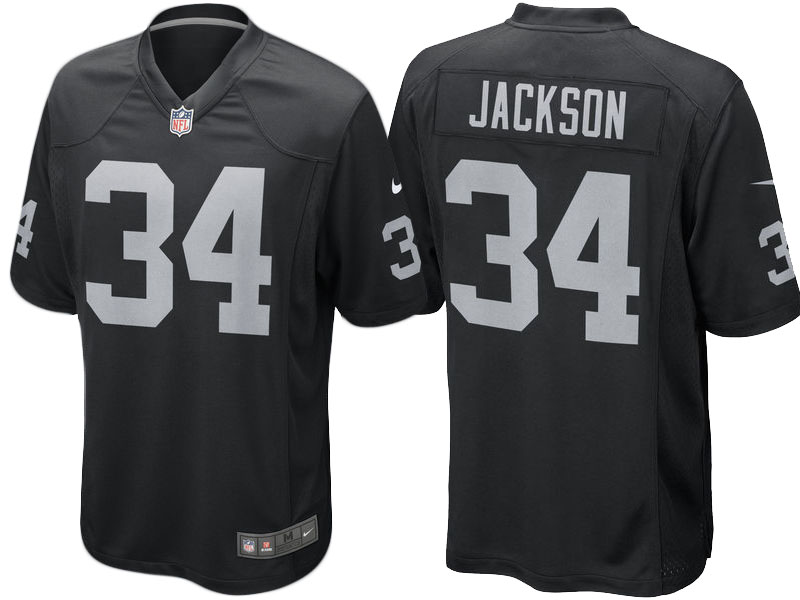 Youth Oakland Raiders #34 Bo Jackson Black Retired Game Jersey Youth Oakland Raiders #34 Bo Jackson Black Retired Game Jersey