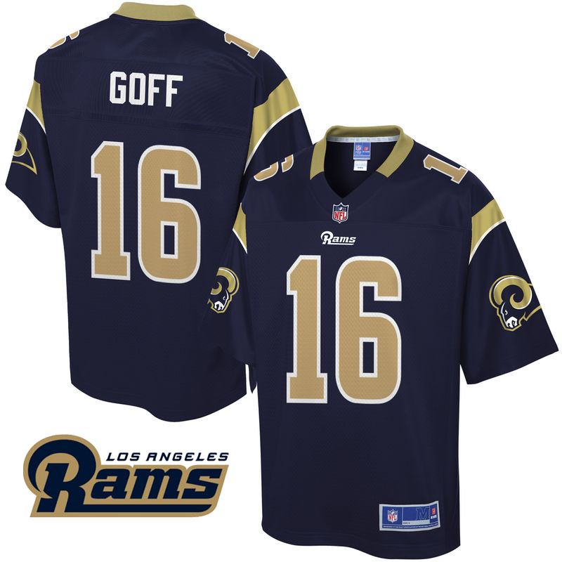 Youth Los Angeles Rams #16 Jared Goff Navy Pro Line Jersey Youth Los Angeles Rams #16 Jared Goff Navy Pro Line Jersey