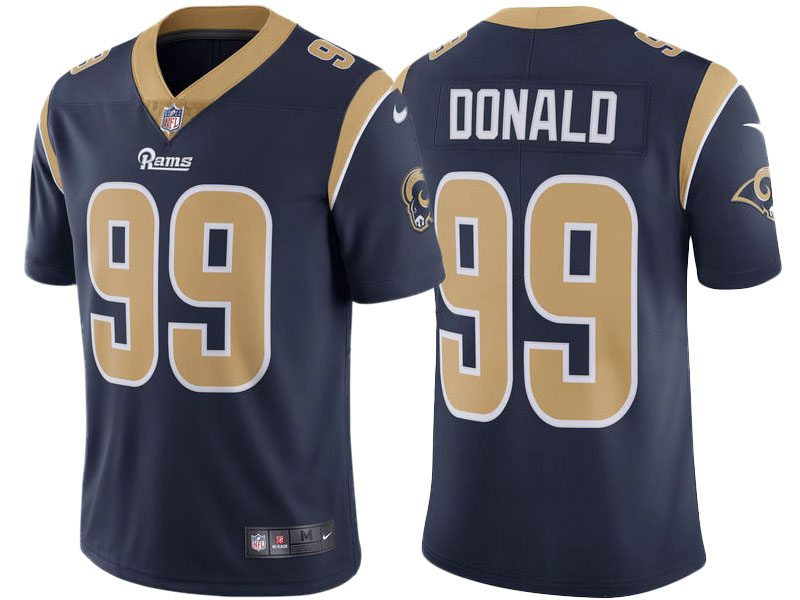 Youth Los Angeles Rams #99 Aaron Donald Navy Vapor Untouchable Limited Player Jersey With Super Bowl LVI Patch Youth Los Angeles Rams #99 Aaron Donald Navy Vapor Untouchable Limited Player Jersey With Super Bowl LVI Patch