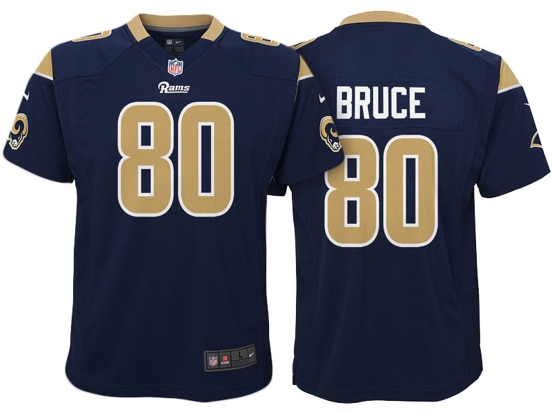 Youth Los Angeles Rams #80 Isaac Bruce Navy Blue Retired Game Jersey Youth Los Angeles Rams #80 Isaac Bruce Navy Blue Retired Game Jersey