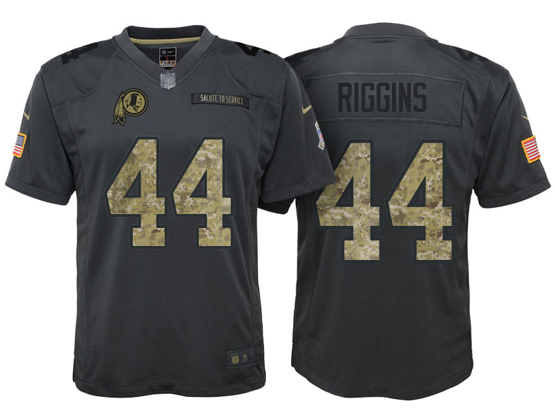 Youth Washington Redskins #44 John Riggins Camo Anthracite 2016 Salute to Service Game Jersey Youth Washington Redskins #44 John Riggins Camo Anthracite 2016 Salute to Service Game Jersey