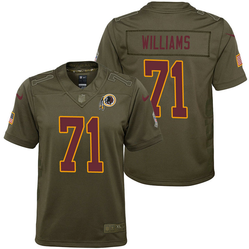 Youth Washington Redskins Trent Williams Olive 2017 Salute to Service Game Jersey Youth Washington Redskins Trent Williams Olive 2017 Salute to Service Game Jersey