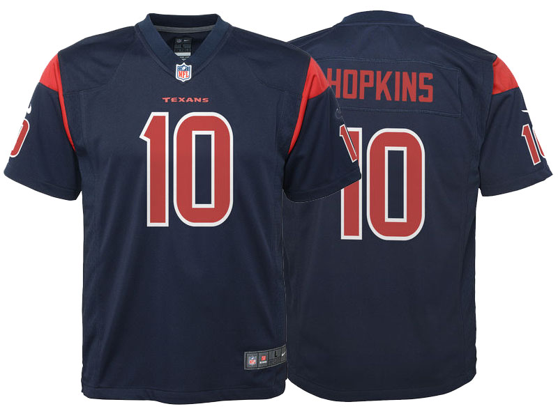 Youth Houston Texans #10 DeAndre Hopkins Navy Color Rush Game Jersey