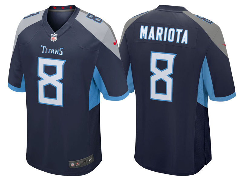 Youth Tennessee Titans #8 Marcus Mariota Navy 2018 Game Jersey Youth Tennessee Titans #8 Marcus Mariota Navy 2018 Game Jersey