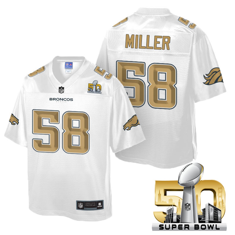 Youth Denver Broncos #58 Von Miller White 2016 Super Bowl 50 Pro Line Fashion Jersey Youth Denver Broncos #58 Von Miller White 2016 Super Bowl 50 Pro Line Fashion Jersey