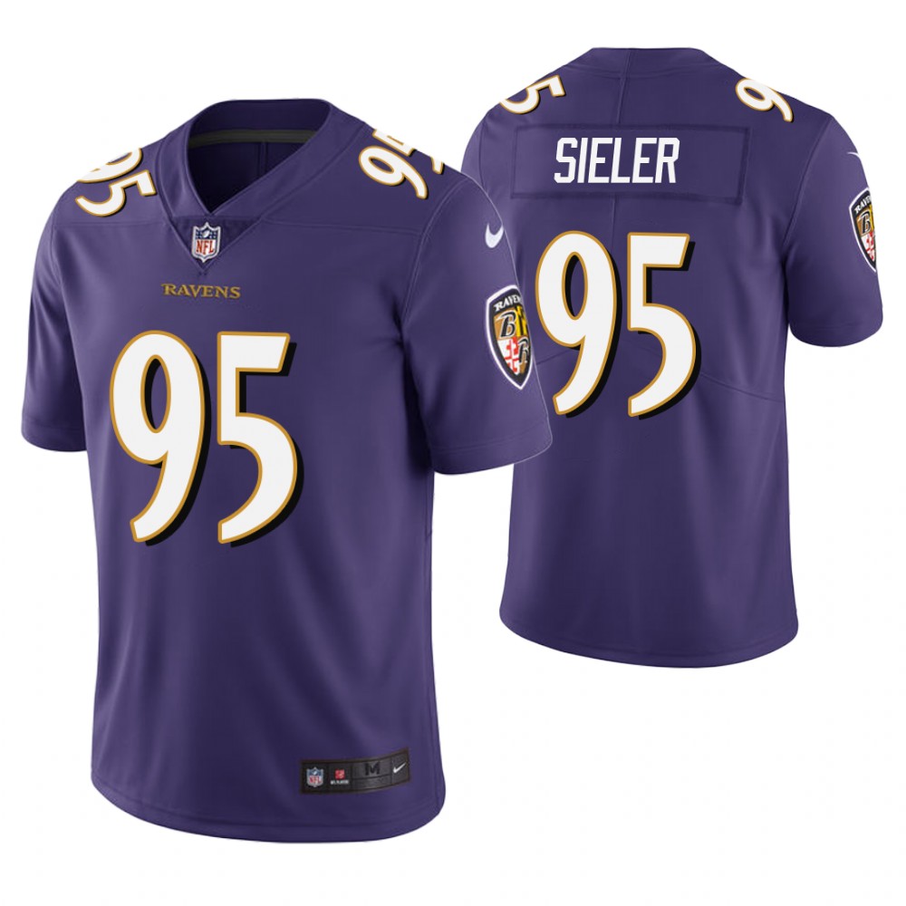 Baltimore Ravens #95 Zach Sieler Purple Vapor Untouchable Limited Jersey Baltimore Ravens #95 Zach Sieler Purple Vapor Untouchable Limited Jersey