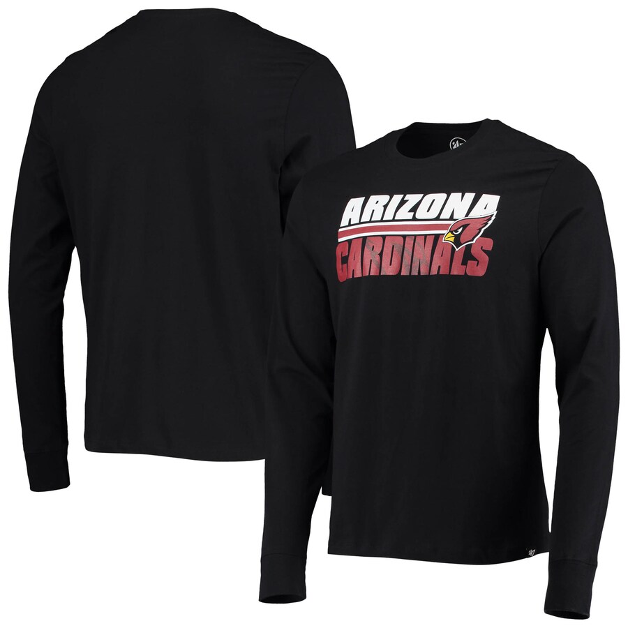 Arizona Cardinals '47 Black Shadow Super Rival Long Sleeve T-Shirt - Man