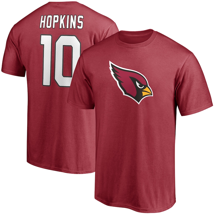 Arizona Cardinals DeAndre Hopkins Cardinal Player Icon Name & Number T-Shirt - Man