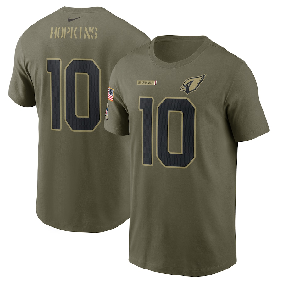 Arizona Cardinals DeAndre Hopkins Football Camo 2021 Salute To Service Name & Number T-Shirt - Man Arizona Cardinals DeAndre Hopkins Football Camo 2021 Salute To Service Name & Number T-Shirt - Man