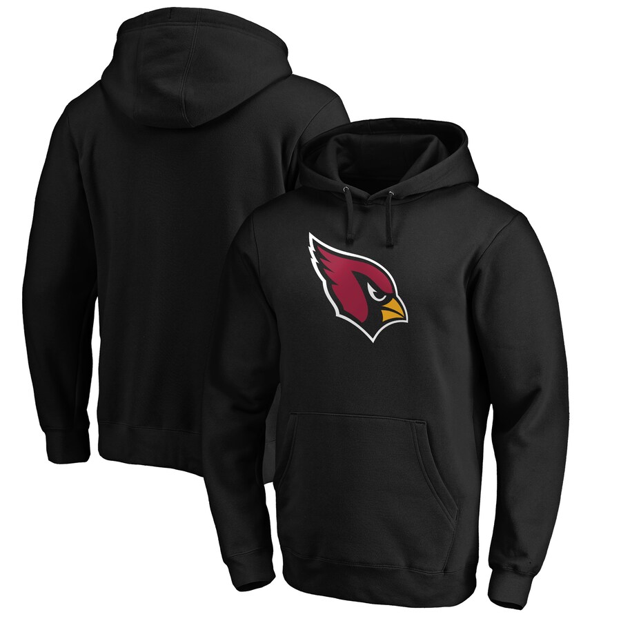 Arizona Cardinals Black Primary Logo Fitted Pullover Hoodie - Man Arizona Cardinals Black Primary Logo Fitted Pullover Hoodie - Man