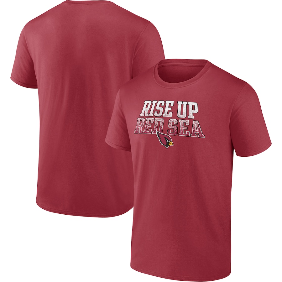 Arizona Cardinals Cardinal Rise Up Red Sea Heavy Hitter T-Shirt - Man